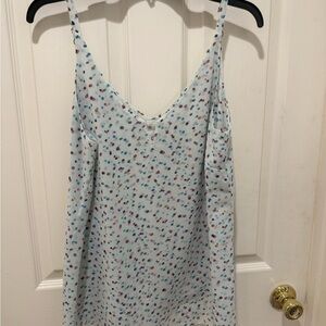 CAbi Light Blue Multicolor Dot Camisole